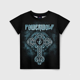 Детская футболка 3D с принтом Powerwolf в Екатеринбурге, 100% гипоаллергенный полиэфир | прямой крой, круглый вырез горловины, длина до линии бедер, чуть спущенное плечо, ткань немного тянется | heavy metal | metal | powerwolf | группы | метал | музыка | пауэр метал | рок | хеви метал