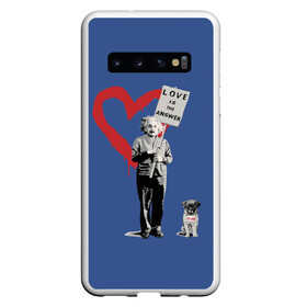 Чехол для Samsung Galaxy S10 с принтом Любовь это ответ | Banksy в Екатеринбурге, Силикон | Область печати: задняя сторона чехла, без боковых панелей | art | banksy | street art | арт | бэнкси | граффити | со смыслом | сосмыслом | стритарт