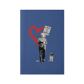 Обложка для паспорта матовая кожа с принтом Любовь это ответ | Banksy в Екатеринбурге, натуральная матовая кожа | размер 19,3 х 13,7 см; прозрачные пластиковые крепления | art | banksy | street art | арт | бэнкси | граффити | со смыслом | сосмыслом | стритарт