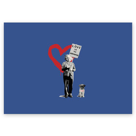 Поздравительная открытка с принтом Любовь это ответ | Banksy в Екатеринбурге, 100% бумага | плотность бумаги 280 г/м2, матовая, на обратной стороне линовка и место для марки
 | Тематика изображения на принте: art | banksy | street art | арт | бэнкси | граффити | со смыслом | сосмыслом | стритарт