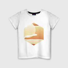 Детская футболка хлопок с принтом Японский минимализм в Екатеринбурге, 100% хлопок | круглый вырез горловины, полуприлегающий силуэт, длина до линии бедер | Тематика изображения на принте: абстракция | азиатский | арт | минимализм | пейзаж | природа | рисунок | хипстер | японский