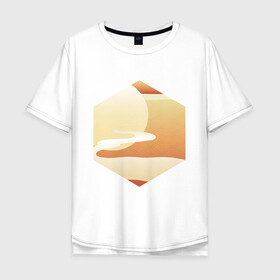 Мужская футболка хлопок Oversize с принтом Японский минимализм в Екатеринбурге, 100% хлопок | свободный крой, круглый ворот, “спинка” длиннее передней части | абстракция | азиатский | арт | минимализм | пейзаж | природа | рисунок | хипстер | японский