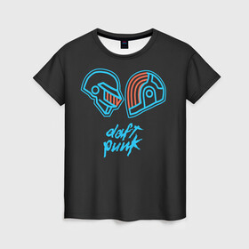 Женская футболка 3D с принтом Daft Punk в Екатеринбурге, 100% полиэфир ( синтетическое хлопкоподобное полотно) | прямой крой, круглый вырез горловины, длина до линии бедер | acces | after | all | better | crush | da | daft | dance | discovery | faster | funk | get | harder | homework | human | instant | lose | lucky | memories | more | one | punk | random | stronger | time | to | yourself | бангальтер | дафт 