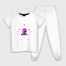 Детская пижама хлопок с принтом Just A Girl Sketching в Екатеринбурге, 100% хлопок |  брюки и футболка прямого кроя, без карманов, на брюках мягкая резинка на поясе и по низу штанин
 | a | anime | geek | gift | girl | hot | just | kawai | logo | loves | merch | otaku | sketching | tyan | who | аниме | девушка | действительно | кавай | которая | любит | подарок | просто | скетч | тян | тянка