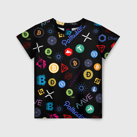 Детская футболка 3D с принтом BITCOIN PATTERN | БИТКОИН(Z) в Екатеринбурге, 100% гипоаллергенный полиэфир | прямой крой, круглый вырез горловины, длина до линии бедер, чуть спущенное плечо, ткань немного тянется | binance coin | bitcoin | blockchain | btc | cardano | crypto | ethereum | litecoin | polkadot | tether | xrp | биткоин | блокчейн | валюта | деньги | криптовалюта | майнер | майнинг | цифровая валюта | цифровое золото | эфир