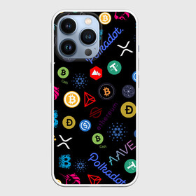 Чехол для iPhone 13 Pro с принтом BITCOIN PATTERN | БИТКОИН(Z) в Екатеринбурге,  |  | binance coin | bitcoin | blockchain | btc | cardano | crypto | ethereum | litecoin | polkadot | tether | xrp | биткоин | блокчейн | валюта | деньги | криптовалюта | майнер | майнинг | цифровая валюта | цифровое золото | эфир