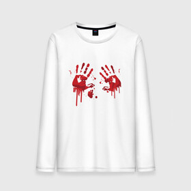 Мужской лонгслив хлопок с принтом Кровавые отпечатки рук в Екатеринбурге, 100% хлопок |  | Тематика изображения на принте: blood | bloody | creep | creepy | death | halloween | hand | hands | horror | kill | merch | murded | spooky | victim | жертва | капли | кровь | мерч | пятна | пятно | руки | след | следы | ужас | ужасы | ужасы мерч | хорро