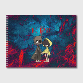 Альбом для рисования с принтом Little Nightmares 2 в Екатеринбурге, 100% бумага
 | матовая бумага, плотность 200 мг. | little nightmares | игра | страшилка | страшная игра | ужас | хоррор