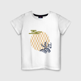 Детская футболка хлопок с принтом Арт минимализм в Екатеринбурге, 100% хлопок | круглый вырез горловины, полуприлегающий силуэт, длина до линии бедер | Тематика изображения на принте: абстракция | азиатский | арт | минимализм | пейзаж | природа | рисунок | хипстер | японский