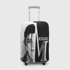Чехол для чемодана 3D с принтом Майкл Джексон в Екатеринбурге, 86% полиэфир, 14% спандекс | двустороннее нанесение принта, прорези для ручек и колес | бог танца | красивый звук | милый и очаровательный | самый популярный певец в мире