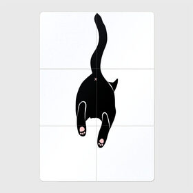 Магнитный плакат 2Х3 с принтом Убегающий кот в Екатеринбурге, Полимерный материал с магнитным слоем | 6 деталей размером 9*9 см | Тематика изображения на принте: animals | cat | kitty | meow | животные | звери | киса | киска | кот | котенок | кошак | кошачьи лапки | лапки | милые создания | минимализм | мультяшный | мур | мяу | питомец | попка котика | прыжок | рисунок