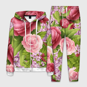 Мужской костюм 3D с принтом ЦВЕТЫ / FLOWERS / 8 МАРТА в Екатеринбурге, 100% полиэстер | Манжеты и пояс оформлены тканевой резинкой, двухслойный капюшон со шнурком для регулировки, карманы спереди | chery | flowers | japan | roses | sakura | вишня | растения | розы | ромашка | сакура | тюльпаны | цветы | цветы сакуры | япония