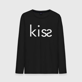 Мужской лонгслив хлопок с принтом KISS | ПОЦЕЛУЙ в Екатеринбурге, 100% хлопок |  | creative | kiss | love | lovers | me | minimalism | креатив | креативная | любовь | минимал | минимализм | надпись | поцелуи | текст | целовать