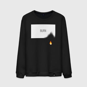 Мужской свитшот хлопок с принтом BURN в Екатеринбурге, 100% хлопок |  | burn | creative | fire | flame | minimalism | горение | гореть | жечь | креатив | креативная | минимал | минимализм | надпись | огонь | пламя | текст