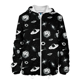 Мужская куртка 3D с принтом Вселенная(Космический Паттерн) в Екатеринбурге, ткань верха — 100% полиэстер, подклад — флис | прямой крой, подол и капюшон оформлены резинкой с фиксаторами, два кармана без застежек по бокам, один большой потайной карман на груди. Карман на груди застегивается на липучку | alien | earth | galaxy | mars | moon | nasa | satellite | space | star | абстракция | астрономия | вселенная | звезда | земля | инопланетянин | космонавт | космос | луна | марс | наса | нло | паттерн | планета | солнце | спутник
