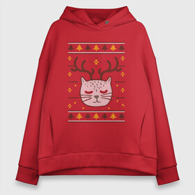 Женское худи Oversize хлопок с принтом Рождественский свитер с котом в Екатеринбурге, френч-терри — 70% хлопок, 30% полиэстер. Мягкий теплый начес внутри —100% хлопок | боковые карманы, эластичные манжеты и нижняя кромка, капюшон на магнитной кнопке | food | mandarins | mem | meme | new year | sweater | ugly | в слюнявчике | еда | жрать | жрац | кот | котяра | кушац | кушот | мем | мем с котом | мемы | неси | новый год | оливье | прикол | рождество | свитер | слюнявчик