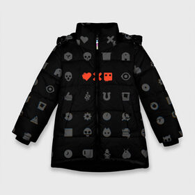 Зимняя куртка для девочек 3D с принтом Любовь, смерть и роботы в Екатеринбурге, ткань верха — 100% полиэстер; подклад — 100% полиэстер, утеплитель — 100% полиэстер. | длина ниже бедра, удлиненная спинка, воротник стойка и отстегивающийся капюшон. Есть боковые карманы с листочкой на кнопках, утяжки по низу изделия и внутренний карман на молнии. 

Предусмотрены светоотражающий принт на спинке, радужный светоотражающий элемент на пуллере молнии и на резинке для утяжки. | love death and robots | иконка | кибер | логотип | любовь | мультик | нетфликс | подарок | робот | сериал | символ | черный