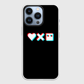 Чехол для iPhone 13 Pro с принтом Любовь, смерть и роботы в Екатеринбурге,  |  | Тематика изображения на принте: 3d | 3д | love death and robots | иконка | кибер | логотип | любовь | мультик | нетфликс | подарок | робот | сериал | символ | черный