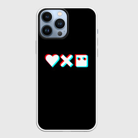Чехол для iPhone 13 Pro Max с принтом Любовь, смерть и роботы в Екатеринбурге,  |  | 3d | 3д | love death and robots | иконка | кибер | логотип | любовь | мультик | нетфликс | подарок | робот | сериал | символ | черный