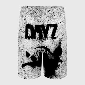Детские спортивные шорты 3D с принтом DayZ в Екатеринбурге,  100% полиэстер
 | пояс оформлен широкой мягкой резинкой, ткань тянется
 | dayz | dayz standalone | horror | survival | survival horror | выживание | дейз | дейзи | логотипы игр | онлайн игры | хоррор