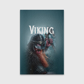 Обложка для паспорта матовая кожа с принтом Viking в Екатеринбурге, натуральная матовая кожа | размер 19,3 х 13,7 см; прозрачные пластиковые крепления | drakkar | valhalla | valheim | viking | vikings | валхэйм | вальгала | вальхала | вальхейм | викинг | викинги | драккар