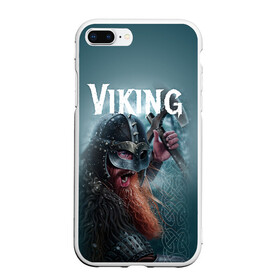 Чехол для iPhone 7Plus/8 Plus матовый с принтом Viking в Екатеринбурге, Силикон | Область печати: задняя сторона чехла, без боковых панелей | drakkar | valhalla | valheim | viking | vikings | валхэйм | вальгала | вальхала | вальхейм | викинг | викинги | драккар