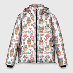 Мужская зимняя куртка 3D с принтом LOVE SWEET monogram в Екатеринбурге, верх — 100% полиэстер; подкладка — 100% полиэстер; утеплитель — 100% полиэстер | длина ниже бедра, свободный силуэт Оверсайз. Есть воротник-стойка, отстегивающийся капюшон и ветрозащитная планка. 

Боковые карманы с листочкой на кнопках и внутренний карман на молнии. | fashion | fire | game | hip hop | rap | street style | top | игра | мода | огонь | подарок | рэп | топ | уличный стиль | хип хоп