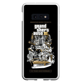 Чехол для Samsung S10E с принтом Grand Theft Auto III в Екатеринбурге, Силикон | Область печати: задняя сторона чехла, без боковых панелей | 4 | 5 | five | games | grand theft auto | gta | gta v | los santos | online | rockstar | san andreas | великое авто воровство | гта | гташка | игры | логотип | лос сантос | майкл | мафия | ограбление | онлайн | пеф | рокстар | самп | сан андреас 