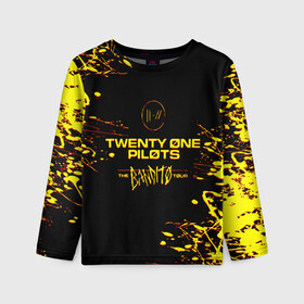 Детский лонгслив 3D с принтом TWENTY ONE PILOTS TOP. в Екатеринбурге, 100% полиэстер | длинные рукава, круглый вырез горловины, полуприлегающий силуэт
 | 21 pilots | blurryface | fbr | fueled by ramen | fueledbyramen | heathens | heavydirtysoul | josh dun | music | music video | official | stressed out | top | tp | trench | twenty one pilots | twentyonepilots | tyler joseph 