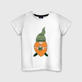 Детская футболка хлопок с принтом Гном - День святого Патрика в Екатеринбурге, 100% хлопок | круглый вырез горловины, полуприлегающий силуэт, длина до линии бедер | борода | гном | день святого патрика | зеленый | ирландия | лепрекон | мультяшный | оранжевый | патрик | подарок | символ | смешной | фэнтези