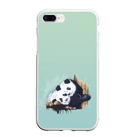 Чехол для iPhone 7Plus/8 Plus матовый с принтом акварельные панды в Екатеринбурге, Силикон | Область печати: задняя сторона чехла, без боковых панелей | акварель | двое | животные | звери | мило | мишки | обнимашки | панды | пара | природа | рисунок