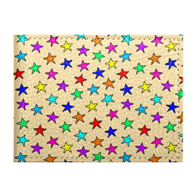 Обложка для студенческого билета с принтом Детские звезды на песке в Екатеринбурге, натуральная кожа | Размер: 11*8 см; Печать на всей внешней стороне | baby | colorfull | disco | kids | stars | девочкам | детские рисунки | детям | диско | звездочки | звезды | конфетти | лето | малыш | ночные | орнамент | песок | пляж | праздник | радужные | разноцветный узор