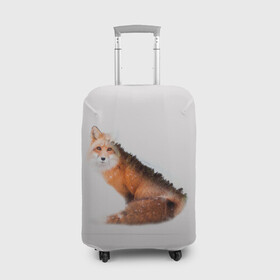Чехол для чемодана 3D с принтом Лисица в Екатеринбурге, 86% полиэфир, 14% спандекс | двустороннее нанесение принта, прорези для ручек и колес | fox | foxy | животное | звери | лиса | лисенок | лисичка | милая | рыжая | фокс