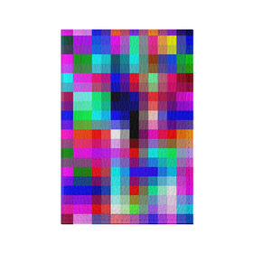 Обложка для паспорта матовая кожа с принтом РАЗНОЦВЕТНЫЕ ПИКСЕЛИ / КУБЫ в Екатеринбурге, натуральная матовая кожа | размер 19,3 х 13,7 см; прозрачные пластиковые крепления | abstraction | cube | geometry | hexagon | neon | paints | stripes | texture | triangle | абстракция | брызги | геометрия | краски | кубы | неон | соты | текстура