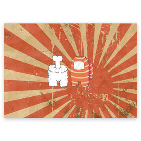 Поздравительная открытка с принтом СУШИ | AMONG US | IMPOSTOR в Екатеринбурге, 100% бумага | плотность бумаги 280 г/м2, матовая, на обратной стороне линовка и место для марки
 | Тематика изображения на принте: among | among us | crewmate | game | impister | impistor | japan | space | sushi | us | vote | выживший | игра | космос | невиновный | предатель | роллы | рыба | самозванец | суши | япония