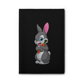 Обложка для автодокументов с принтом ЗАЙКА в Екатеринбурге, натуральная кожа |  размер 19,9*13 см; внутри 4 больших “конверта” для документов и один маленький отдел — туда идеально встанут права | Тематика изображения на принте: bunny | cartoon | hare | rabbit | белый | зайчик | заяц | кролик | морковка | мультик | серый