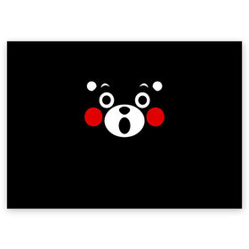Поздравительная открытка с принтом KUMAMON | КУМАМОН в Екатеринбурге, 100% бумага | плотность бумаги 280 г/м2, матовая, на обратной стороне линовка и место для марки
 | bear | japan | japanese | kumamon | kumamoto | аниме | игрушка | кумамон | кумамото сапурайдзу | медведь | мишка | персонаж | талисман | япония