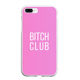 Чехол для iPhone 7Plus/8 Plus матовый с принтом Bitch club в Екатеринбурге, Силикон | Область печати: задняя сторона чехла, без боковых панелей | club | pink | клубб бичб пляжб серфинг | розовый