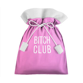 Подарочный 3D мешок с принтом Bitch club в Екатеринбурге, 100% полиэстер | Размер: 29*39 см | Тематика изображения на принте: club | pink | клубб бичб пляжб серфинг | розовый