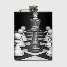 Фляга с принтом Шахматы в Екатеринбурге, металлический корпус | емкость 0,22 л, размер 125 х 94 мм. Виниловая наклейка запечатывается полностью | доска | игра | игровая | игры | короли | король | логика | настольная | настольные | пешка | пешки | спорт | туча | шахматный | шахматы