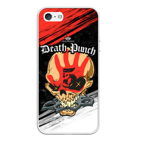 Чехол для iPhone 5/5S матовый с принтом Five Finger Death Punch [7] в Екатеринбурге, Силикон | Область печати: задняя сторона чехла, без боковых панелей | 5fdp | 5фдп | ffdp | five finger death punch | metal | music | skeleton | sounds | метал | музыка | рок | череп