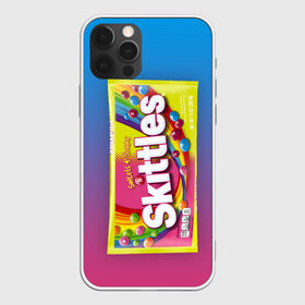 Чехол для iPhone 12 Pro Max с принтом Skittles | Желтый в Екатеринбурге, Силикон |  | Тематика изображения на принте: skittles | sweet sours | yellow | градиент | желтый | красный | радуга | розовый | синий | скитлс | фиолетовый