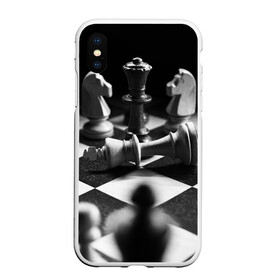 Чехол для iPhone XS Max матовый с принтом Шахматы в Екатеринбурге, Силикон | Область печати: задняя сторона чехла, без боковых панелей | доска | игра | игровая | игры | конь | короли | король | ладья | логика | настольная | настольные | пешка | пешки | спорт | туча | ферзь | шахматный | шахматы