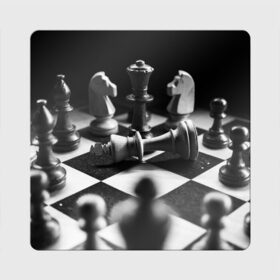 Магнит виниловый Квадрат с принтом Шахматы в Екатеринбурге, полимерный материал с магнитным слоем | размер 9*9 см, закругленные углы | Тематика изображения на принте: доска | игра | игровая | игры | конь | короли | король | ладья | логика | настольная | настольные | пешка | пешки | спорт | туча | ферзь | шахматный | шахматы