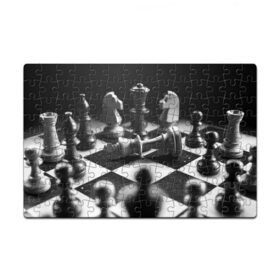 Пазл магнитный 126 элементов с принтом Шахматы в Екатеринбурге, полимерный материал с магнитным слоем | 126 деталей, размер изделия —  180*270 мм | доска | игра | игровая | игры | конь | короли | король | ладья | логика | настольная | настольные | пешка | пешки | спорт | туча | ферзь | шахматный | шахматы