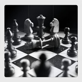 Магнитный плакат 3Х3 с принтом Шахматы в Екатеринбурге, Полимерный материал с магнитным слоем | 9 деталей размером 9*9 см | Тематика изображения на принте: доска | игра | игровая | игры | конь | короли | король | ладья | логика | настольная | настольные | пешка | пешки | спорт | туча | ферзь | шахматный | шахматы