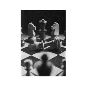 Обложка для паспорта матовая кожа с принтом Шахматы в Екатеринбурге, натуральная матовая кожа | размер 19,3 х 13,7 см; прозрачные пластиковые крепления | Тематика изображения на принте: доска | игра | игровая | игры | конь | короли | король | ладья | логика | настольная | настольные | пешка | пешки | спорт | туча | ферзь | шахматный | шахматы