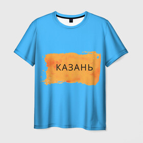 Мужская футболка 3D с принтом Казагь в Екатеринбурге, 100% полиэфир | прямой крой, круглый вырез горловины, длина до линии бедер | города россии | казань | регионы россии | татарстан | тёмный фон