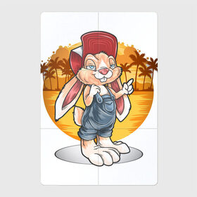 Магнитный плакат 2Х3 с принтом Красивый кролик в Екатеринбурге, Полимерный материал с магнитным слоем | 6 деталей размером 9*9 см | ищу подопытного кролика | кролик | кролик с пистолетами: измайлов | кролик с черепом | следуй за белым кроликом