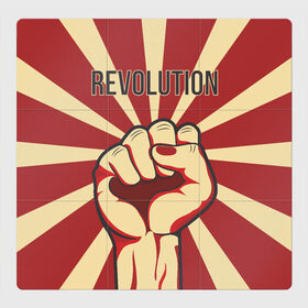 Магнитный плакат 3Х3 с принтом Революция в Екатеринбурге, Полимерный материал с магнитным слоем | 9 деталей размером 9*9 см | Тематика изображения на принте: revolution | кулак | поднятый кулак | революция
